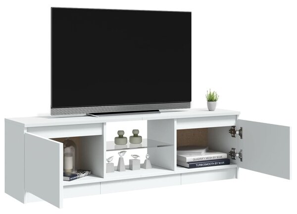 Fehér TV-szekrény LED lámpákkal 120 x 30 x 36 cm