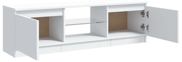 Fehér TV-szekrény LED lámpákkal 120 x 30 x 36 cm