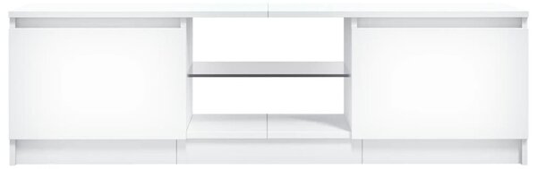 Fehér TV-szekrény LED lámpákkal 120 x 30 x 36 cm