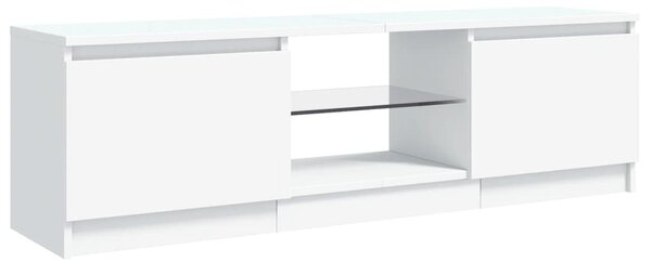 Fehér TV-szekrény LED lámpákkal 120 x 30 x 36 cm