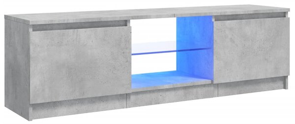 Szürke TV-szekrény LED-világítással 120 x 30 x 36 cm
