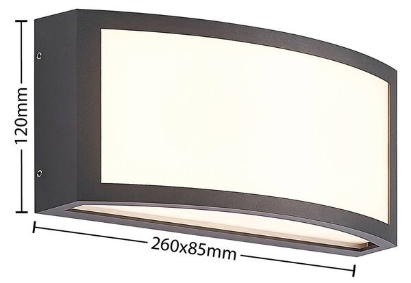 Lindby Jakari LED kültéri fali lámpa, szögletes, fehér, Fekete, Alumínium, Modern
