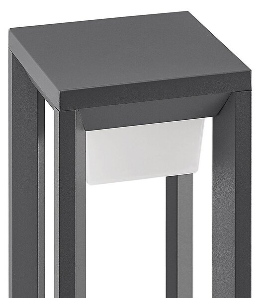 PRIOS Prios LED-es útvilágító lámpa Gamion, 90 cm, antracit, fém, IP54, Alu / szürke / cink, Alumínium, Modern