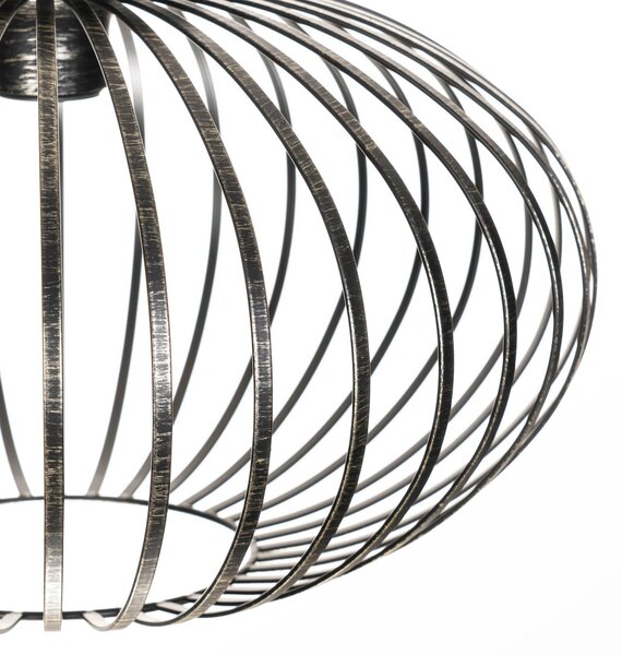Lindby Rosalea mennyezeti lámpa, sárgaréz színű, fém, 40 cm, E27, dimmelhető, Fekete, Nappali / Étkező, fém, Modern