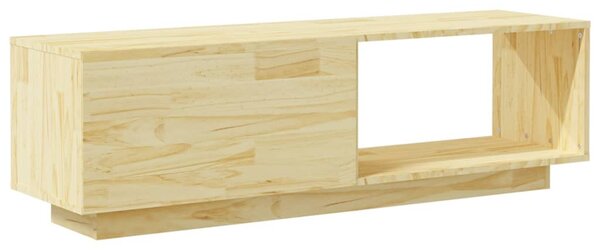 Tömör fenyőfa TV-szekrény 110 x 30 x 33,5 cm