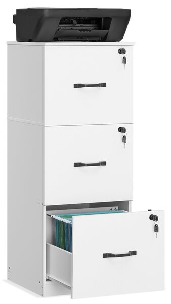 Fiset dulap birou Custos Alb 41x40x103.1 cm