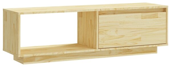 Tömör fenyőfa TV-szekrény 110 x 30 x 33,5 cm