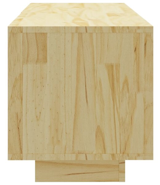 Tömör fenyőfa TV-szekrény 110 x 30 x 33,5 cm