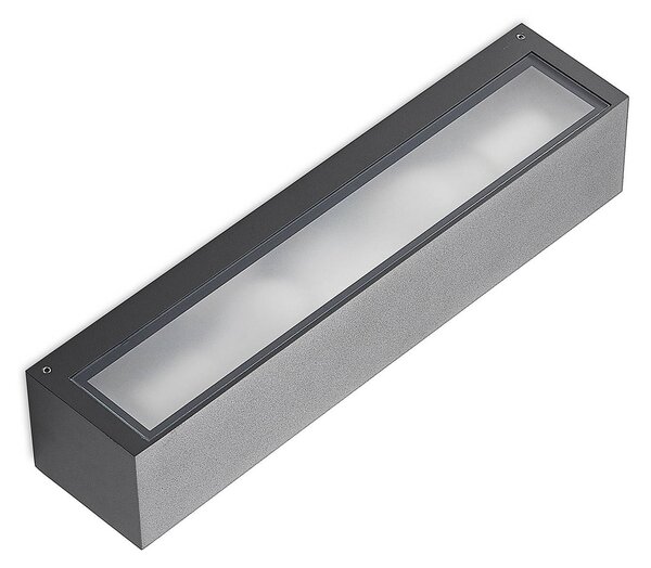 Arcchio kültéri fali lámpa LengoE27, 38 cm, antracit, E27, IP54, Alu / szürke / cink, Alumínium, Modern