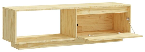 Tömör fenyőfa TV-szekrény 110 x 30 x 33,5 cm