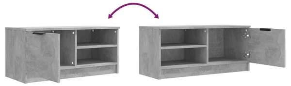 Betonszürke szerelt fa TV-szekrény 80x35x36,5 cm