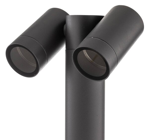 PRIOS Prios útvilágítás Tulimar, 2-lámpás, 60cm, fém, IP65, dimmelhető, Fekete, Alumínium, Modern