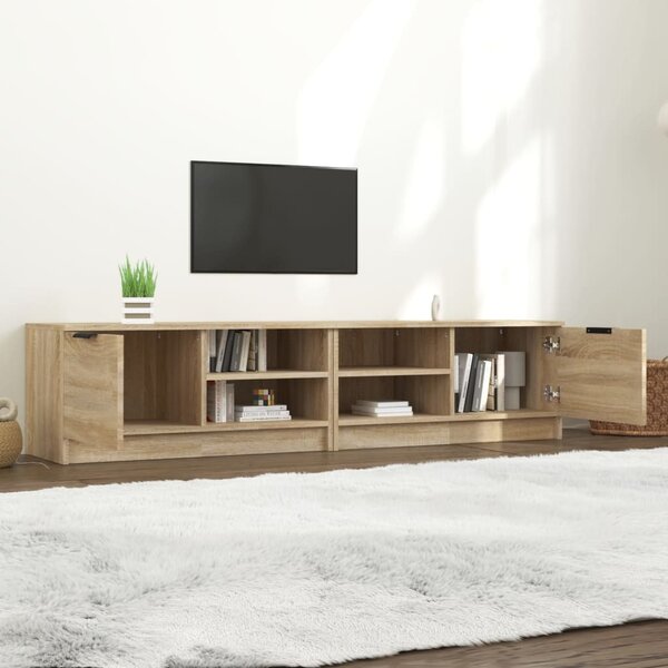 2 db sonoma-tölgy színű szerelt fa TV-szekrény 80x35x36,5 cm