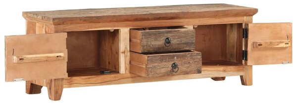 Tömör akác és újrahasznosított fa tévészekrény 120x30x40 cm