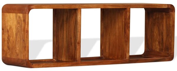 Tömör fa TV-szekrény mézszínű felülettel 120 x 30 x 40 cm