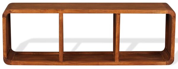 Tömör fa TV-szekrény mézszínű felülettel 120 x 30 x 40 cm