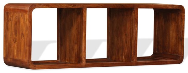 Tömör fa TV-szekrény mézszínű felülettel 120 x 30 x 40 cm