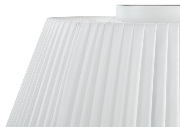 Lindby mennyezeti lámpa Eryndor, fehér, textil, Ø 47 cm, E27, dimmelhető, Fehér / opál, Nappali / Étkező, Textil / szövet / selyem, Modern