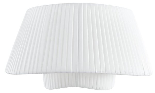 Lindby mennyezeti lámpa Eryndor, fehér, textil, Ø 47 cm, E27, dimmelhető, Fehér / opál, Nappali / Étkező, Textil / szövet / selyem, Modern