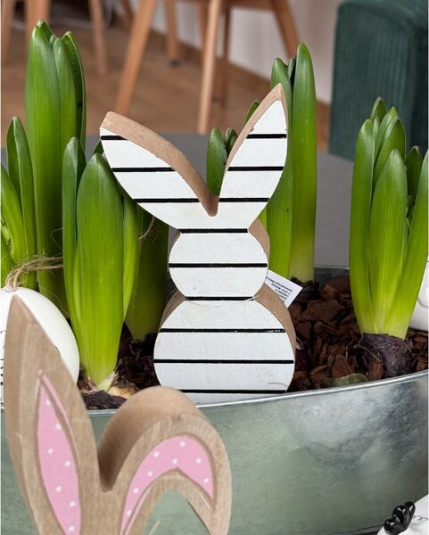 Húsvéti fa nyúl WHITE BUNNY 14 cm fehér