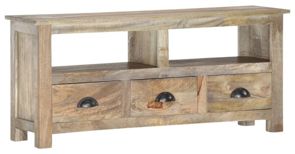 Tömör mangófa TV-szekrény 110 x 30 x 50 cm