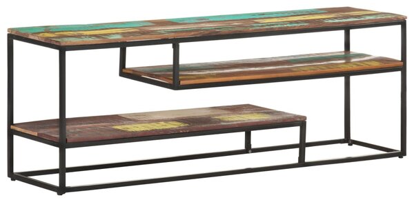 Tömör újrahasznosított fa TV-szekrény 130 x 30 x 45 cm