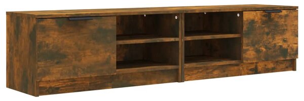 2 db füstös tölgy színű szerelt fa TV-szekrény 80x35x36,5 cm