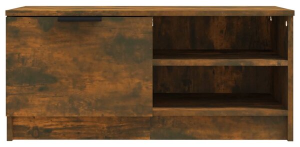 2 db füstös tölgy színű szerelt fa TV-szekrény 80x35x36,5 cm