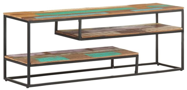 Tömör újrahasznosított fa TV-szekrény 130 x 30 x 45 cm