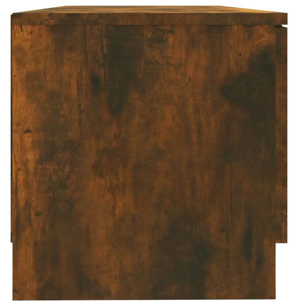 Füstös tölgyszínű szerelt fa TV-szekrény 80 x 35 x 36,5 cm