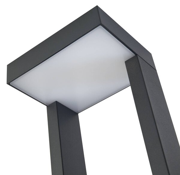 Lindby LED-es útvilágítás Lonete, magasság 65 cm, antracit, IP65, Fekete, Alumínium, Modern