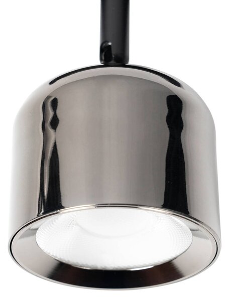 Lindby LED-es reflektor 48 V Lumaro, szürke, Ø 8,2 cm, alumínium,, dimmelhető, Alu / szürke / cink, Nappali / Étkező, Alumínium, Modern