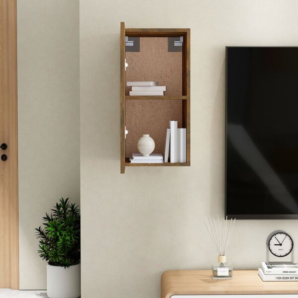 Füstös tölgy színű szerelt fa TV-szekrény 30,5 x 30 x 60 cm