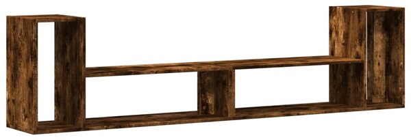 2 db füstös tölgy színű szerelt fa TV-szekrény 100 x 30 x 50 cm
