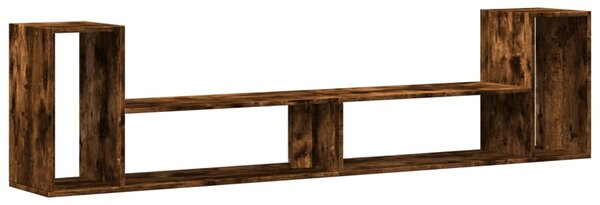 2 db füstös tölgy színű szerelt fa TV-szekrény 100 x 30 x 50 cm