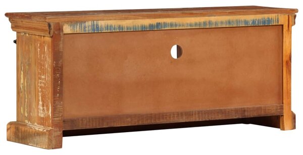 Tömör újrahasznosított fa TV-szekrény 110 x 30 x 45 cm