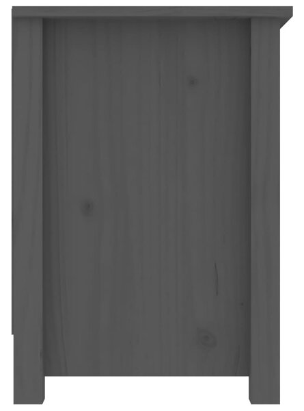 Szürke tömör fenyőfa TV-szekrény 103 x 36,5 x 52 cm