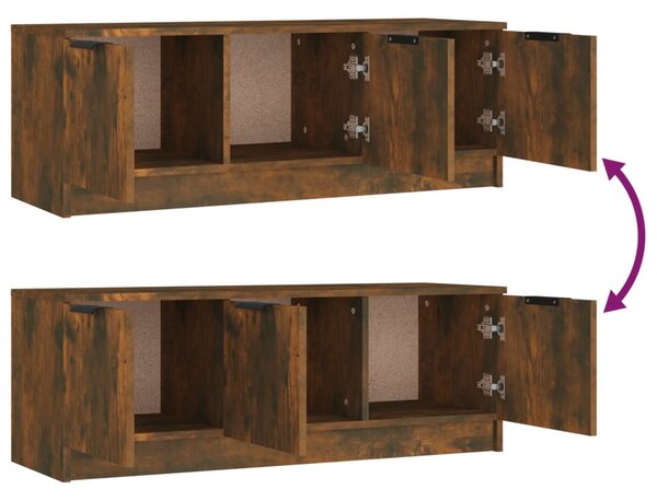 Füstös tölgy színű szerelt fa TV-szekrény 102 x 35 x 36,5 cm