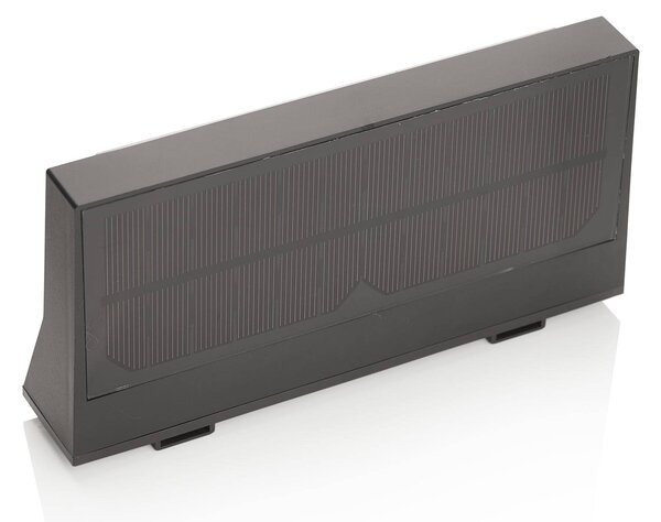 Lindby LED-es napelemes kültéri fali lámpa Maresia, érzékelő, antracit, Alu / szürke / cink, Műanyag, Modern