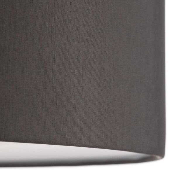 TK Lighting Rondo mennyezeti lámpa, szürke, Ø 50 cm, dimmelhető, Alu / szürke / cink, Hálószoba, Textil / szövet / selyem, Modern