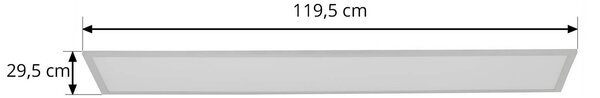 Lindby LED panel Lamin, fehér, 120 cm, CCT, fényerőszabályzó, távirányítóval, dimmelhető, Fehér / opál, Nappali / Étkező, Modern