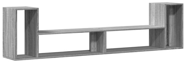 2 db szürke sonoma szerelt fa fali TV-szekrény 100 x 30 x 50 cm