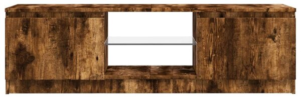 Füstölt tölgy színű TV-szekrény LED lámpákkal 120x30x36 cm