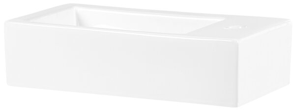 Pultra helyezhető mosdókagyló LIMARI 45 x 24 cm Kerámia Fehér Jobb oldali