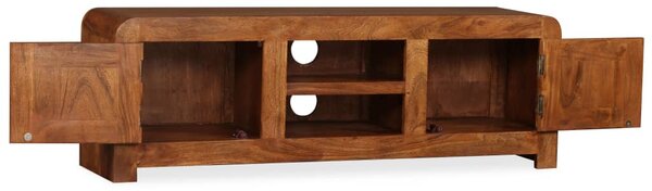 Tömör fa TV-szekrény mézszínű felülettel 120 x 30 x 40 cm