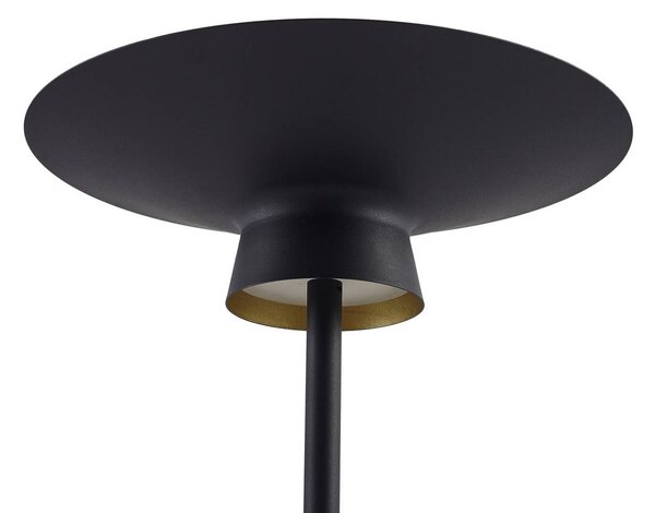 Lindby LED álló világítás Norvind, fekete, fém, 1 izzóval, Fekete, Nappali / Étkező, fém, Modern