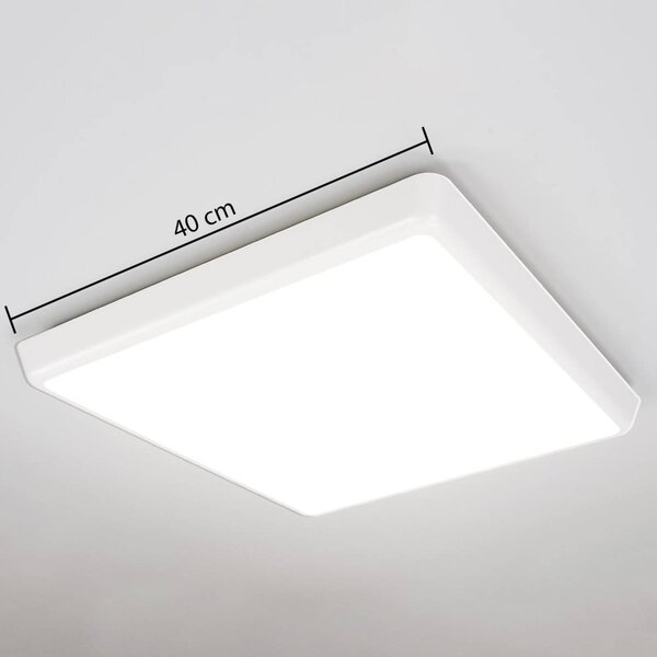 Arcchio LED mennyezeti lámpa Augustin, 40 x cm, fehér, IP54, Fehér / opál, Fürdőszoba, Műanyag, Modern