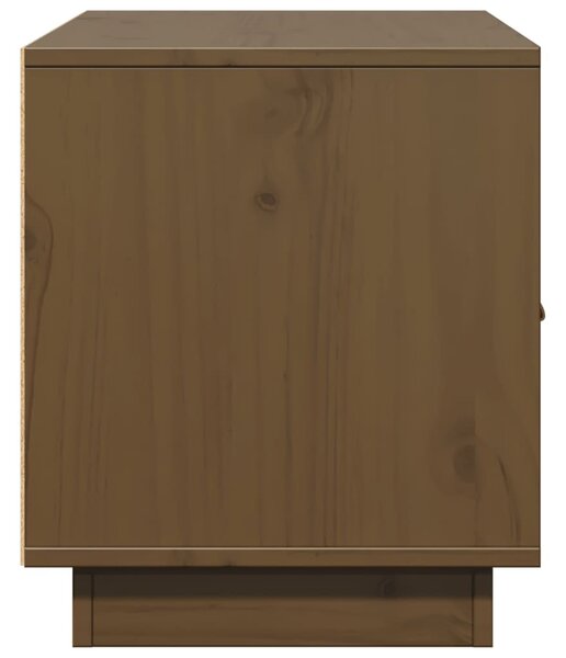 Mézbarna tömör fenyőfa TV-szekrény 80x34x40 cm