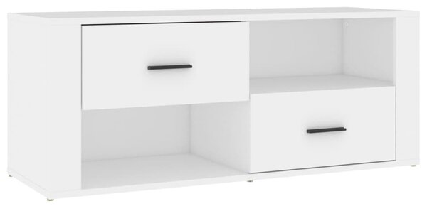 Fehér szerelt fa TV-szekrény 100 x 35 x 40 cm