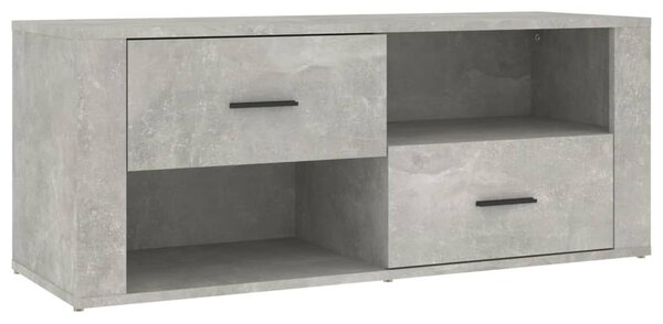 Betonszürke szerelt fa TV-szekrény 100x35x40 cm